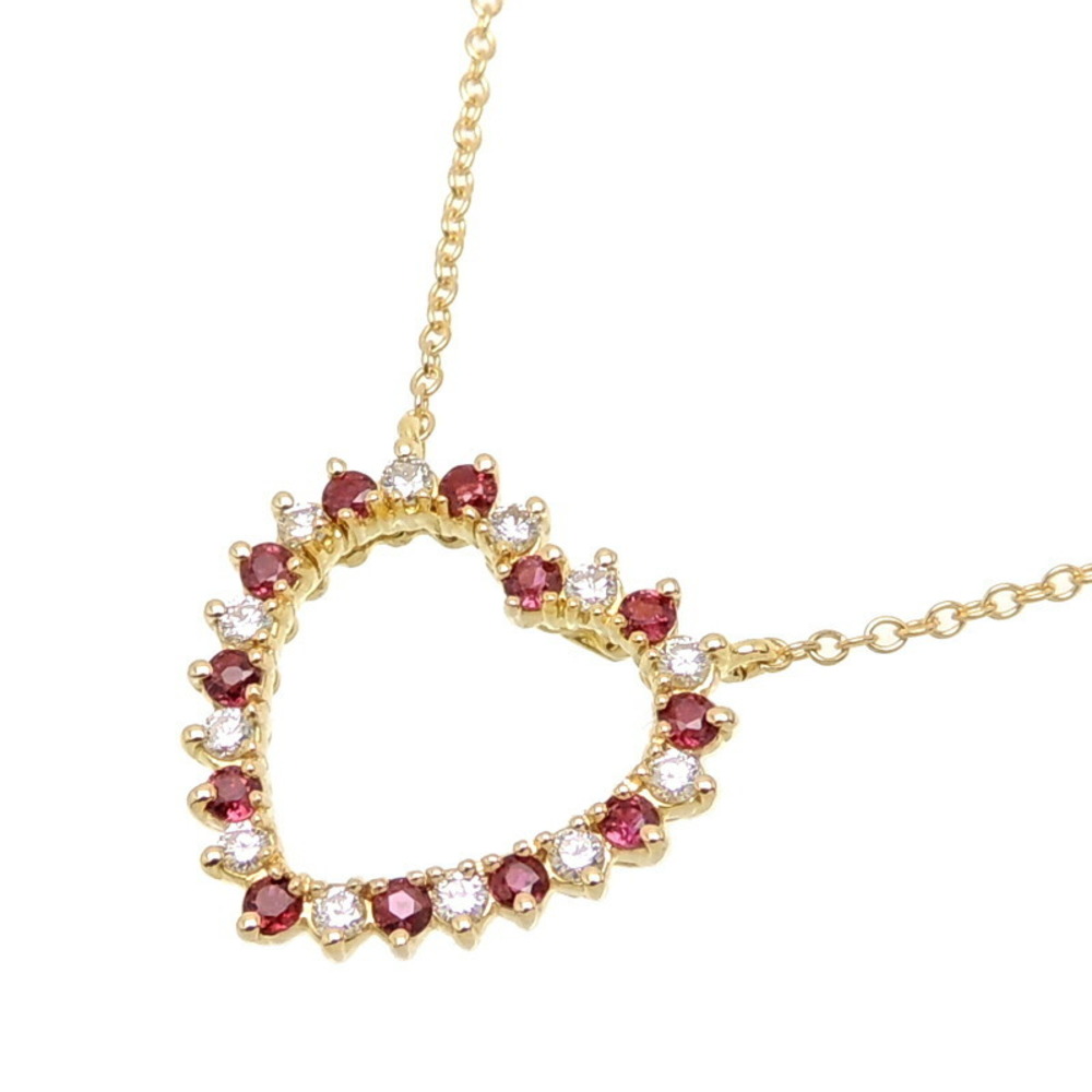 Tiffany Diamond Ruby Sentimental Heart Necklace Necklace